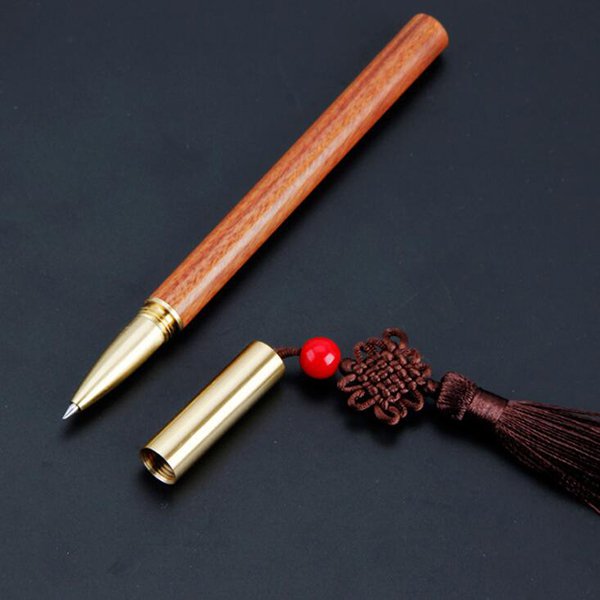 開蓋式木製黃銅單色筆_4